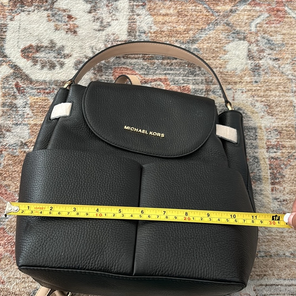 Michael Kors Black and Tan Small Backpack - Picture 9 of 9